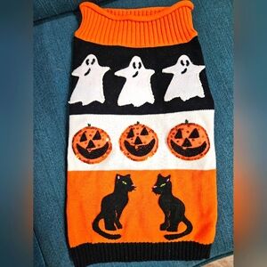 Michael Simon Pet Size Large Dog Halloween Costume 🐕 Sweater with Pumpkins